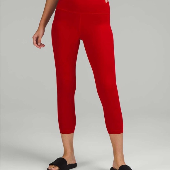 Lululemon New Year Align High-Rise Crop 23" Dark Red Black Lunar Phase Multi 14 - Picture 12 of 13